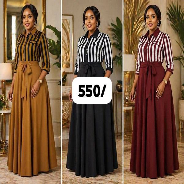 LONG CUTE DRESS WITH BELT