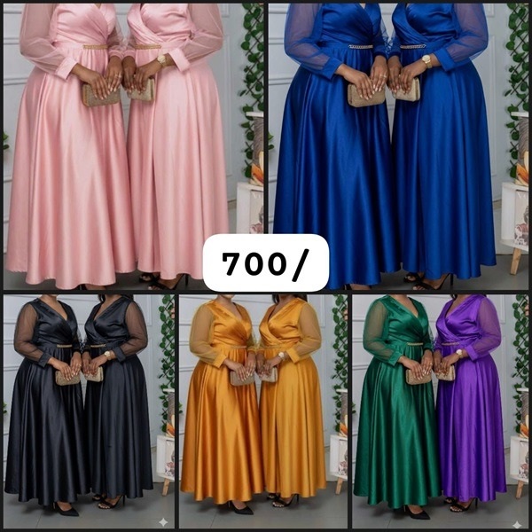 LONG SATIN DRESS
